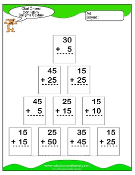 İşlemler yaprak test